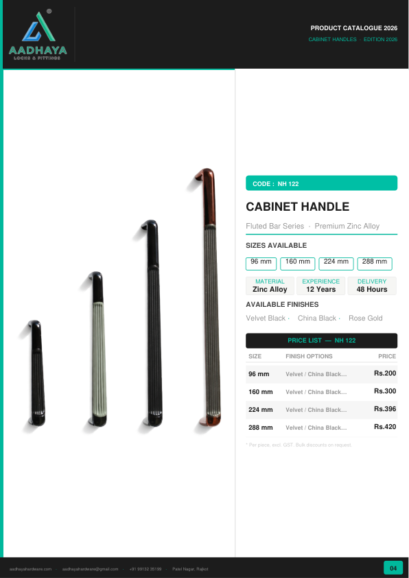 Zinc alloy cabinet handles