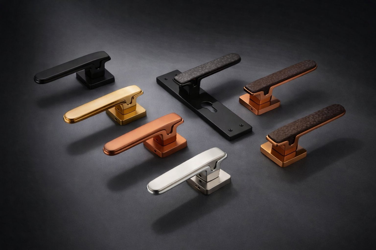 Premium lever handles in multiple finishes