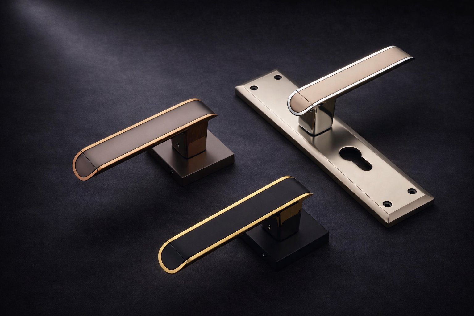 Designer window handles in color variations